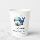 Niedlich Baby Whale Baby Shooting Paper Cup Pappbecher (Vorderseite)