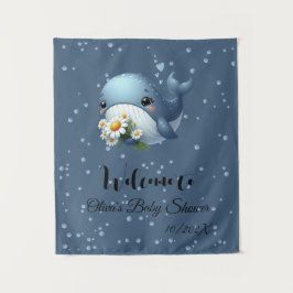 Niedlich Baby Whale Baby Shower Tapestry Wandteppich