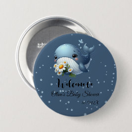 Niedlich Baby Whale Baby Showknopf Button