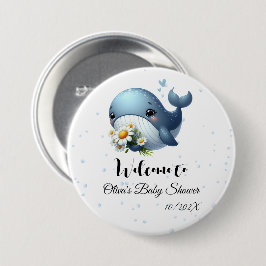 Niedlich Baby Whale Baby Showknopf Button