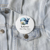 Niedlich Baby Whale Baby Showknopf Button (Beispiel)