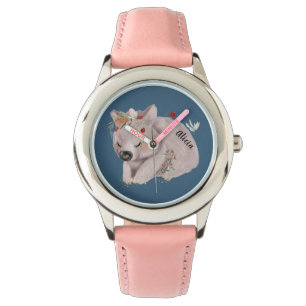 Niedlich Baby Wombat Gold Speckle Custom Armbanduhr