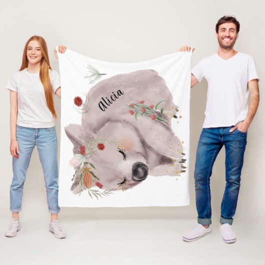 Niedlich Baby Wombat Gold Speckle Custom Fleecedecke (Beispiel)