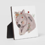 Niedlich Baby Wombat Gold Speckle Custom Fotoplatte (Vorderseite)