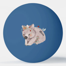 Niedlich Baby Wombat Gold Speckle CustomPing Pong  Tischtennisball