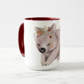 Niedlich Baby Wombat Gold Speckle Individuelle Nam Tasse (Vorderseite Links)
