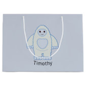 Niedlich Baby Yeti Große Geschenktüte (Vorderseite)