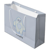 Niedlich Baby Yeti Große Geschenktüte (Vorderseite Schrägansicht)