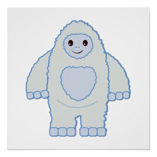 Niedlich Baby Yeti Poster (Vorderseite)