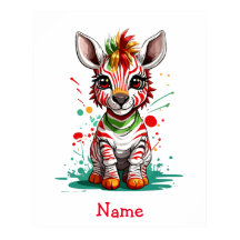 Niedlich Baby Zebra Individuelle Name