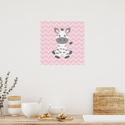 Niedlich Baby Zebra Poster (Küche)
