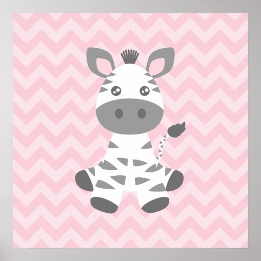 Niedlich Baby Zebra Poster (Vorne)