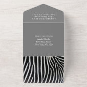 Niedlich Baby Zebra Safari Dschungel All In One Einladung (Außenbereich)