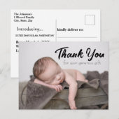 NIEDLICH Babydusche Danke Foto Postkarte (Vorne/Hinten)