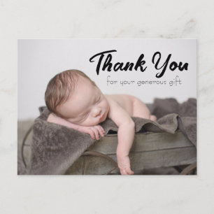 NIEDLICH Babydusche Danke Foto Postkarte