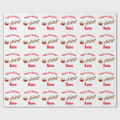Niedlich Babys 1. Weihnachten Personalisierter Wei Geschenkpapier (Flach)