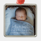 Niedlich Baby's 1. Weihnachtsmetallschmuck Ornament Aus Metall (Vorne)