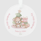Niedlich Baby's First Christmas Ornament Acrylic (Rückseite)