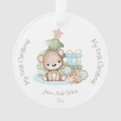 Niedlich Baby's First Christmas Ornament Acrylic (Vorderseite)