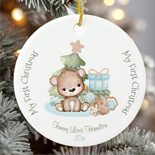 Niedlich Baby's First Christmas Ornament Keramik
