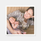 Niedlich Baby's First Christmas Paper Napkins Serviette (Vorderseite)