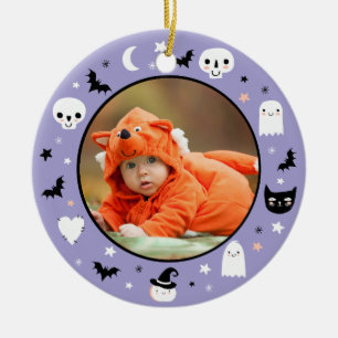 Niedlich Baby's First Halloween Foto Keramik Ornament