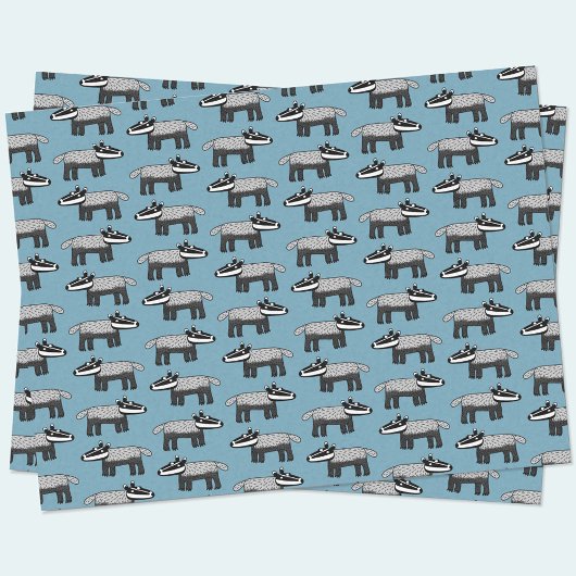 Niedlich Badger Seidenpapier