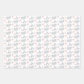 Niedlich Badminton Birdie Racquet Shuttlecock Retr Geschenkpapier Set (Vorderseite)