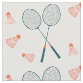 Niedlich Badminton Birdie Racquet Shuttlecock Retr Stoff (Nahaufnahme)