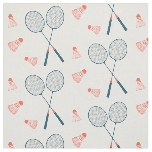 Niedlich Badminton Birdie Racquet Shuttlecock Retr Stoff (Muster)