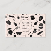 Niedlich Baker Konditorei Koch Backutensien Pink S Visitenkarte (Vorderseite)