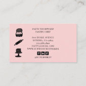 Niedlich Baker Konditorei Koch Backutensien Pink S Visitenkarte (Rückseite)