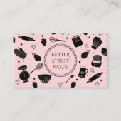 Niedlich Baker Konditorei Koch Backutensien Pink S Visitenkarte (Vorderseite)