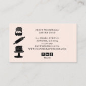 Niedlich Baker Konditorei Koch Backutensien Pink S Visitenkarte (Rückseite)