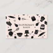 Niedlich Baker Konditorei Koch Backutensien Pink S Visitenkarte (Vorderseite)