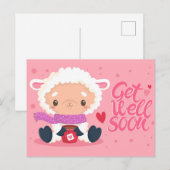 Niedlich bald wieder gut werden postkarte (Vorne/Hinten)