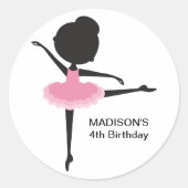 Niedlich Ballerina Birthday Gefälscher Stickers (Vorderseite)