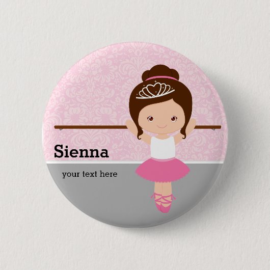 Niedlich Ballerina Button (Vorderseite)