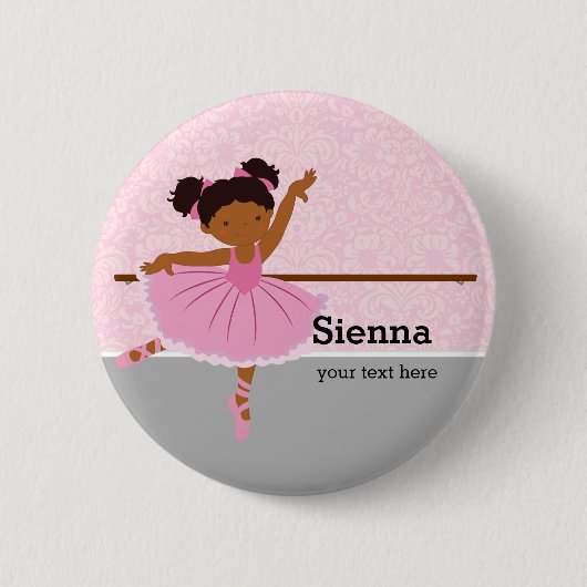 Niedlich Ballerina Button (Vorderseite)