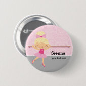 Niedlich Ballerina Button (Vorne & Hinten)