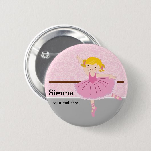 Niedlich Ballerina Button (Vorne & Hinten)