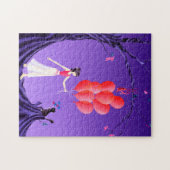 Niedlich Ballerina & Cat Night Sky Jigsaw Puzzle (Horizontal)