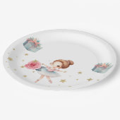 Niedlich Ballerina Geburtstagsparty Pappteller (Schrägansicht)