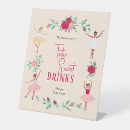 Niedlich Ballerina Girl Geburtstagsparty Sockelschild