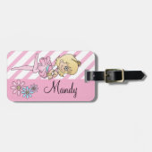 Niedlich Ballerina Girl - Pink Gepäckanhänger (Vorderseite horizontal)