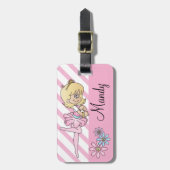 Niedlich Ballerina Girl - Pink Gepäckanhänger (Vorderseite vertikal)