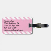 Niedlich Ballerina Girl - Pink Gepäckanhänger (Rückseite horizontal)