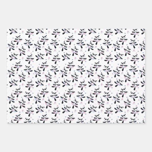 Niedlich Ballerina Panda Bears Ballett Tanz Geschenkpapier Set (Vorderseite 3)