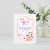 Niedlich Ballerina Penguin Geburtstag Vielen Dank Postkarte (Stehend Vorderseite)