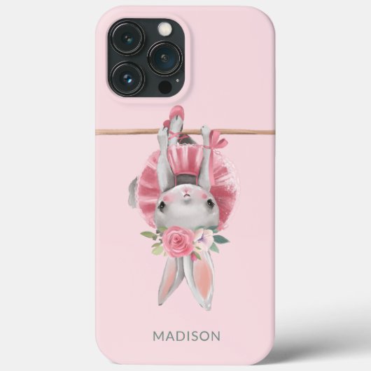 Niedlich Ballerina Pink Ballett Personalisiert Case-Mate iPhone Hülle (Rückseite)